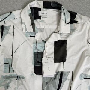 Porter & Ash Men’s Performance Button Up Kinetic Stretch Abstract Print Size S